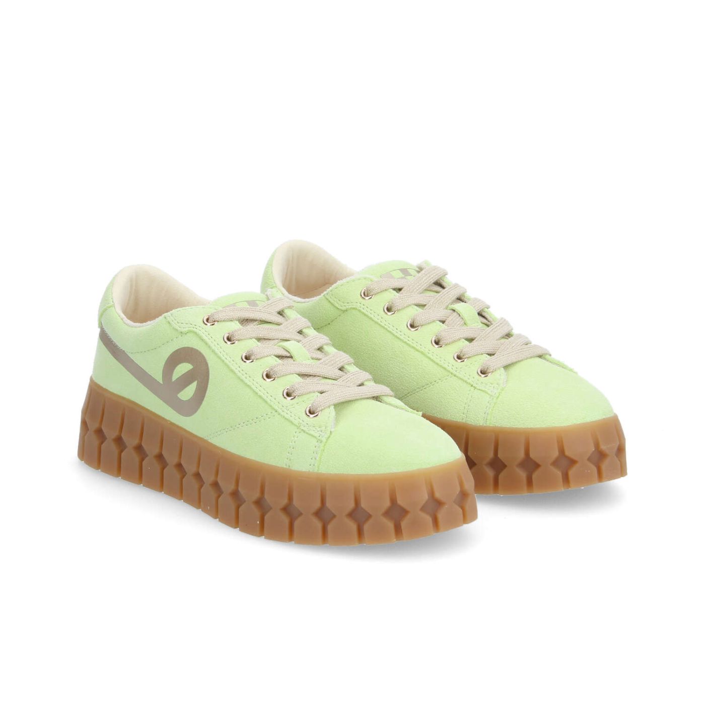 PLAY SNEAKER W - SUEDE/PRINT - VERT/GOLD